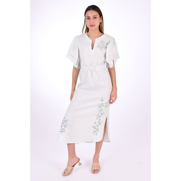 Fanm Mon Yeliz Dress Mint Green Womens Size Small - Picture 2 of 10